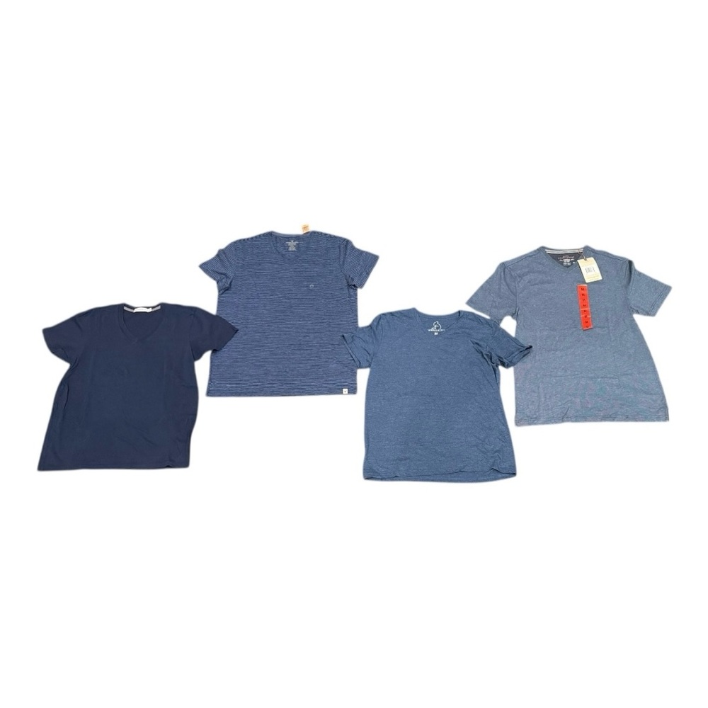 BUNDLE of 4 terrific men’s v-neck tees American Eagle Alternative Kuwalla Med M